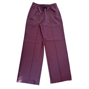 Women's Athleta Maroon Elastic Waist Wide Leg Pants Size XS Petite